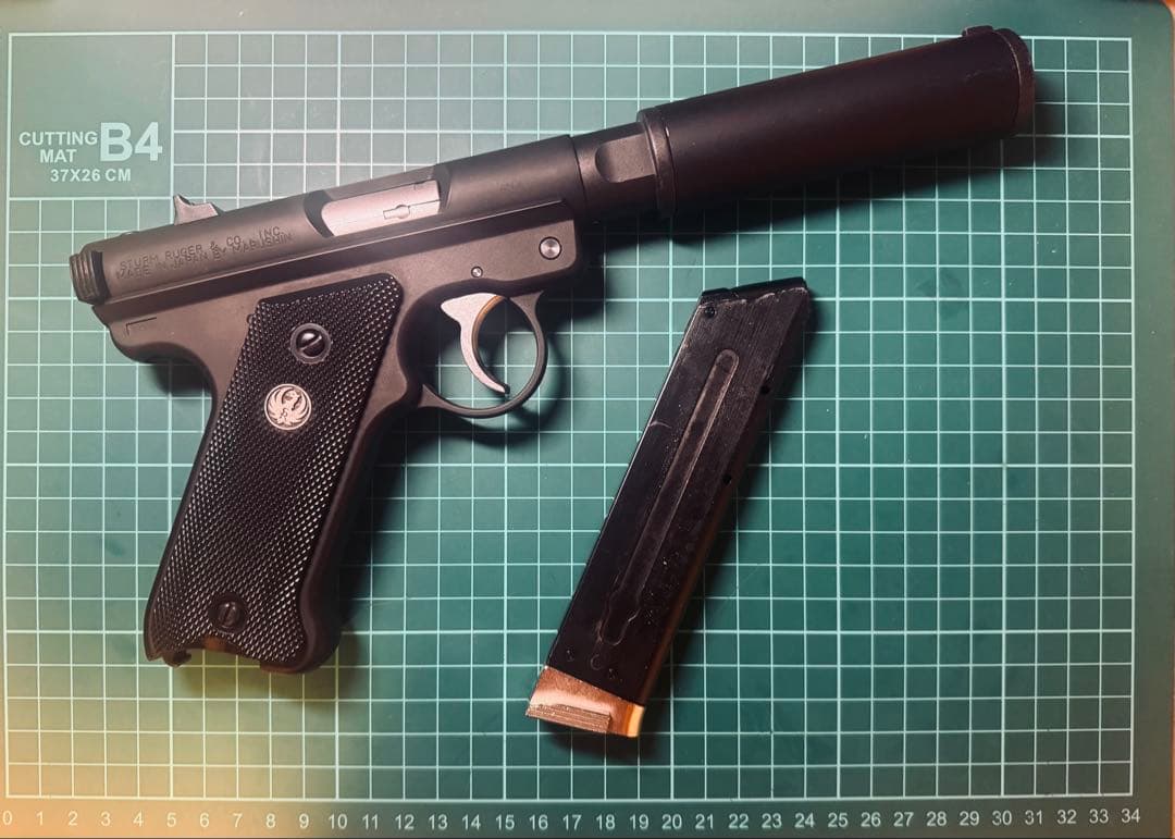 マルシン　ルガー　mark1 アサシン　サイレンサーモデル　hw