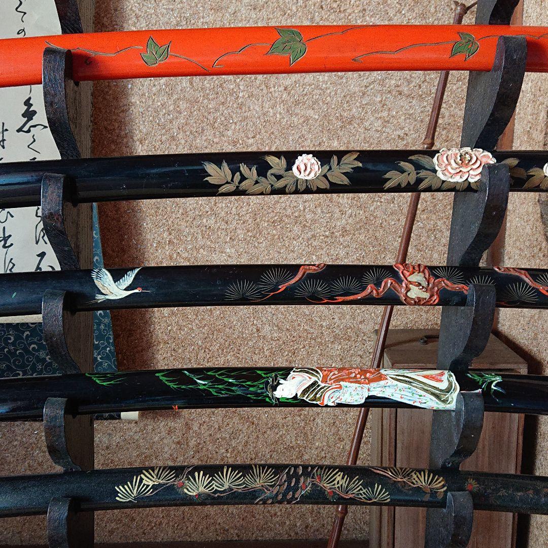 手彫り 手書き 刀のさや ８本セット