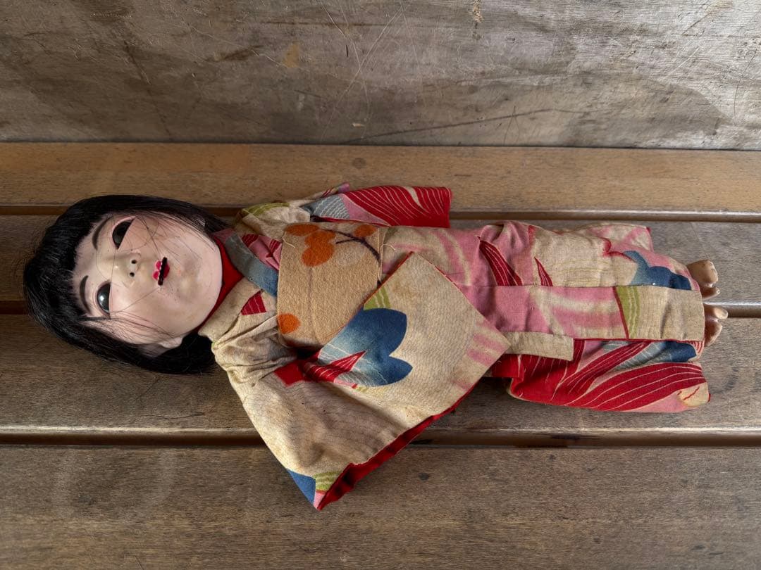 【O-2053】日本人形 市松人形 女の子 昭和レトロ 呪物