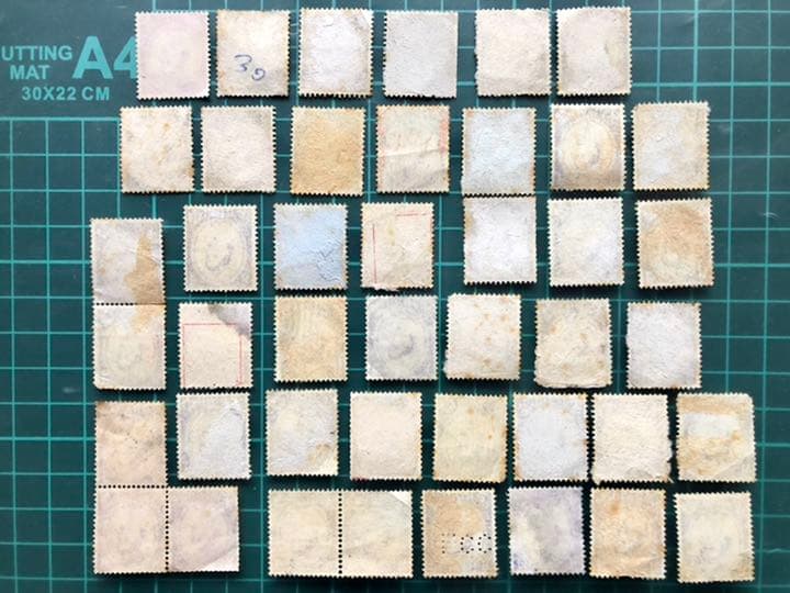 エリザベス女王切手 ブルー系 43枚