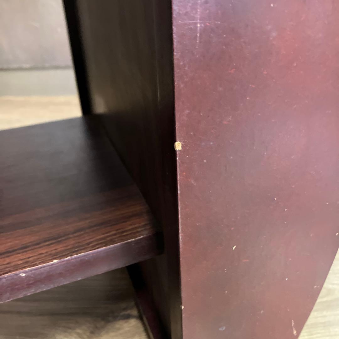 C-4アンティーク センターテーブル 大理石柄天板 マガジンラック付ローテーブル