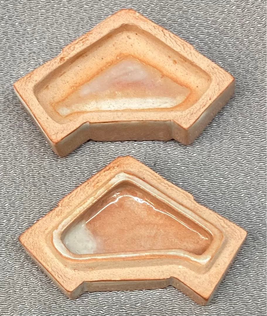 B178s  「萩 結文香合」十二代田原陶兵衛造　共布共箱　萩焼深川本窯