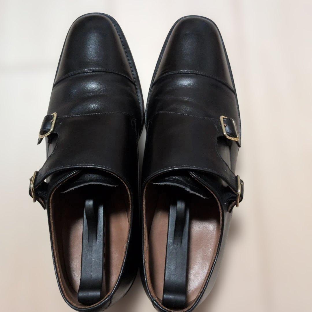 REGAL黒 ダブルモンクストラップ レザーシューズ