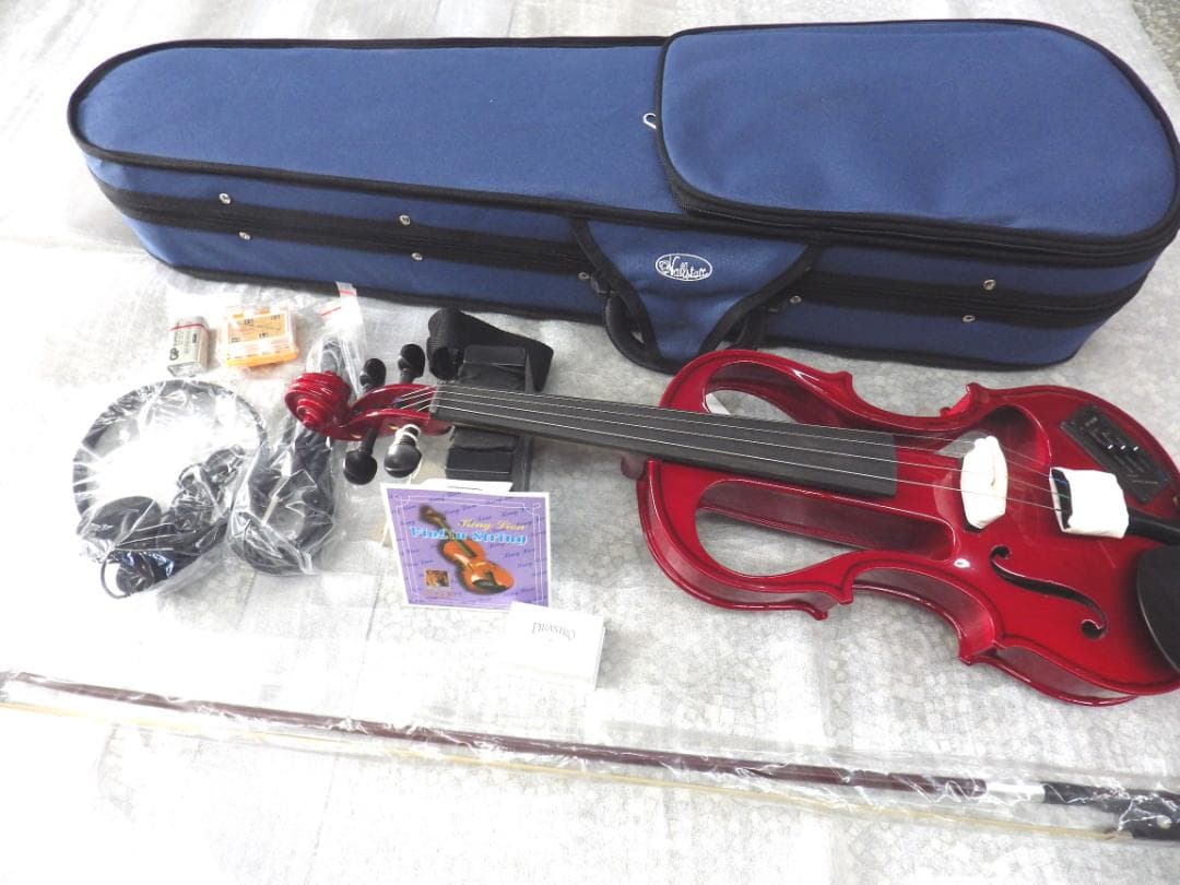 エレキバイオリンセット　EV-30　レッド　4/4サイズ　サイレント