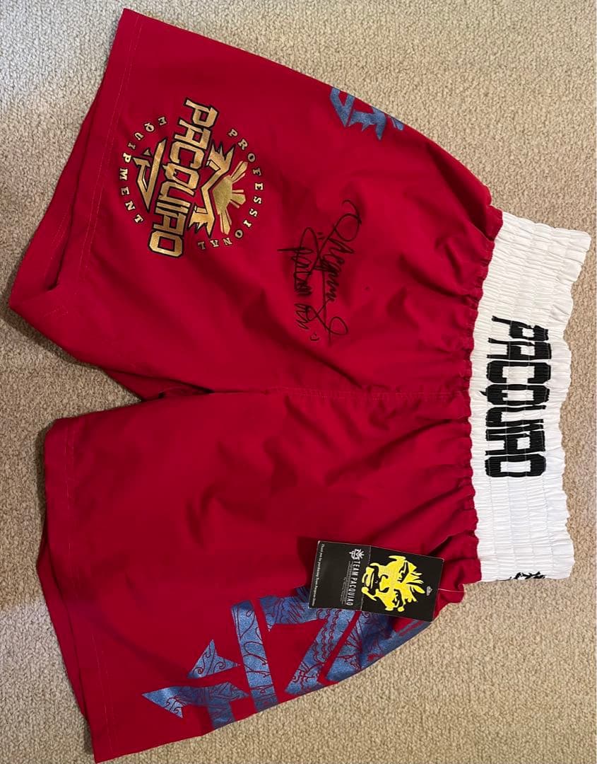 マニー・パッキャオ　サイン入りファイトショーツ