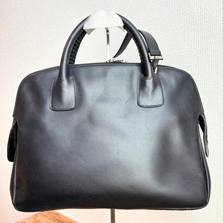 【良品】BALLY 2wayブラック レザー ハンドバッグ ビジネスバッグ 鍵