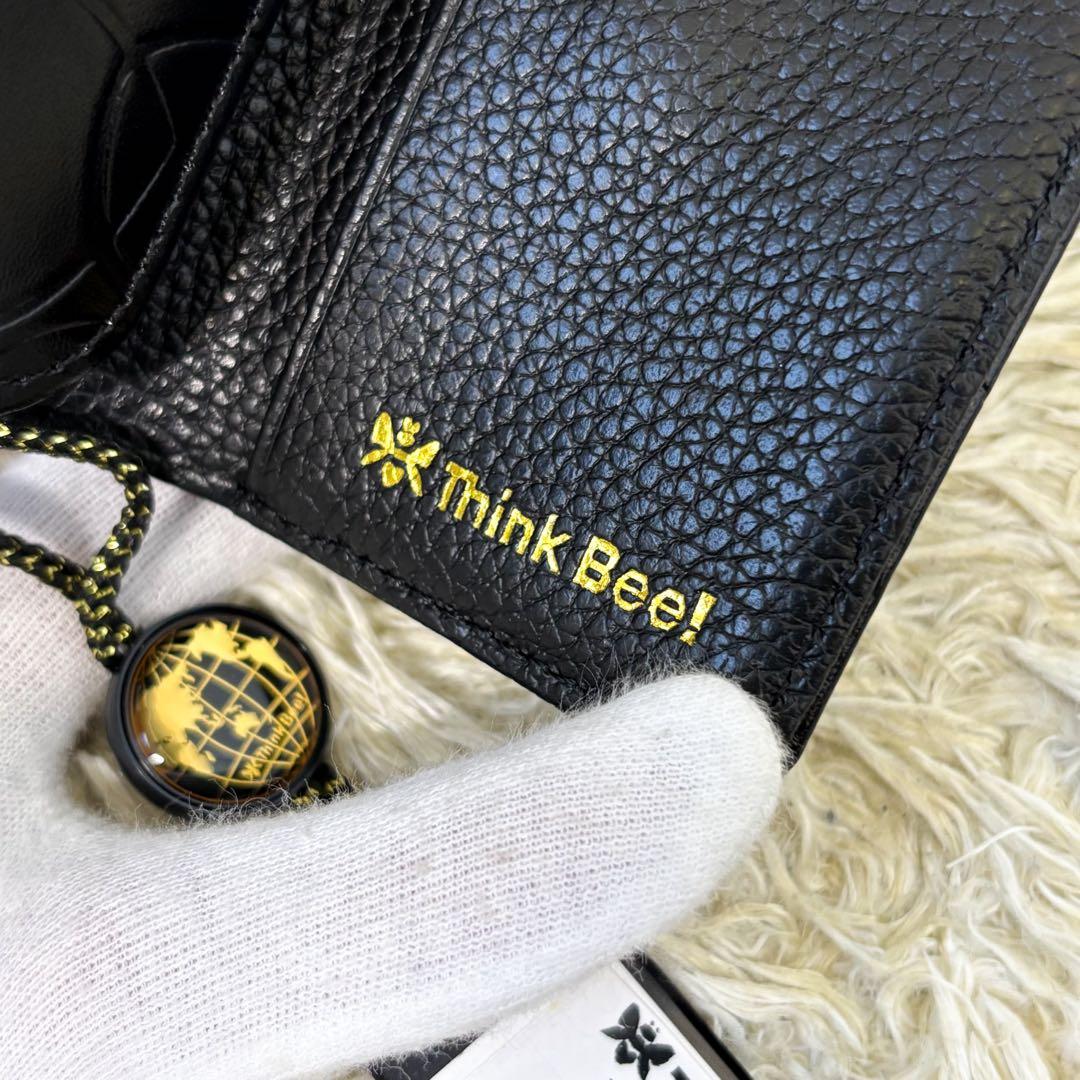 現行【未使用】シンクビー 三つ折り財布 ハーティハート ブラック 黒 がま口