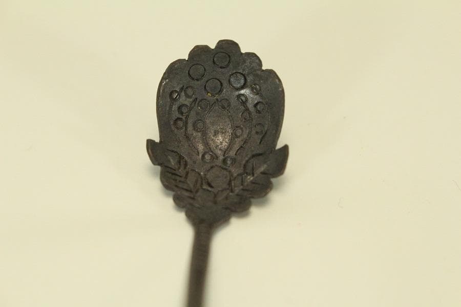 文房具 朱泥 魚紋 筆洗 匙 台付(LC981)