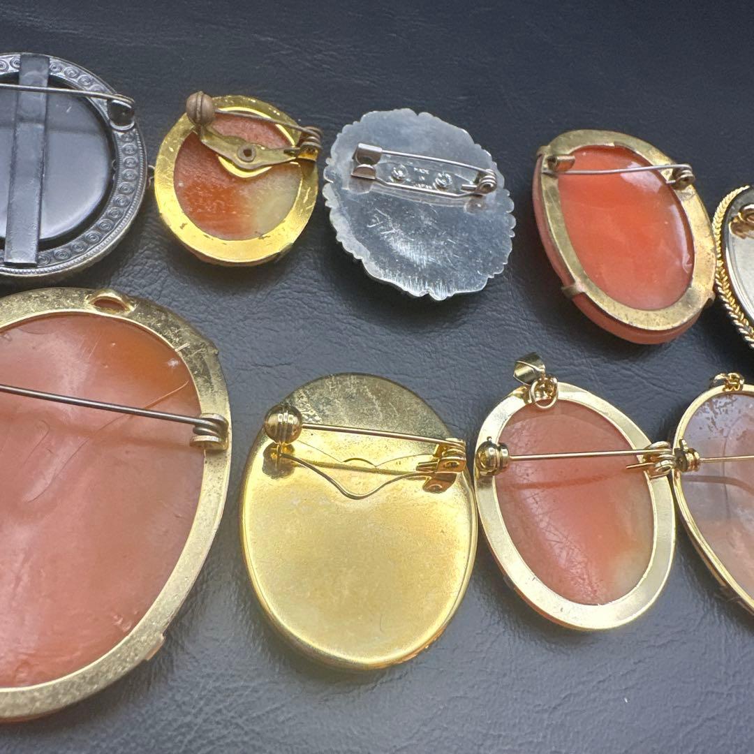 【vintage】カメオ　ブローチ　まとめ売り　11点　2wayあり