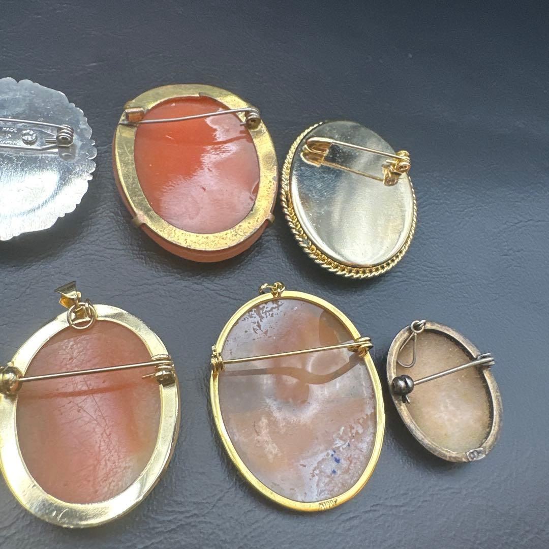 【vintage】カメオ　ブローチ　まとめ売り　11点　2wayあり