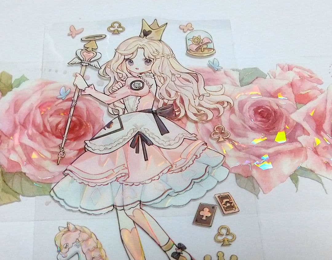 S11＃花烟语(贝壳光)花柒所切り売り海外装飾マステ