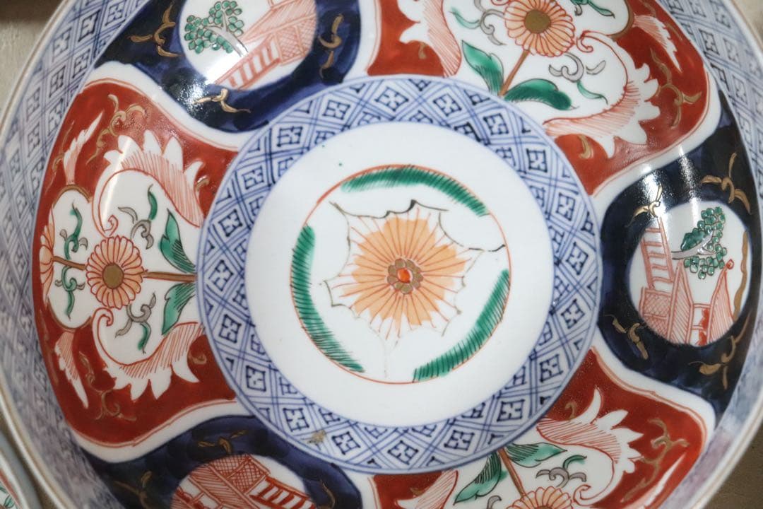 江戸　伊万里錦絵大鉢2種4点　共箱　送料込み250518