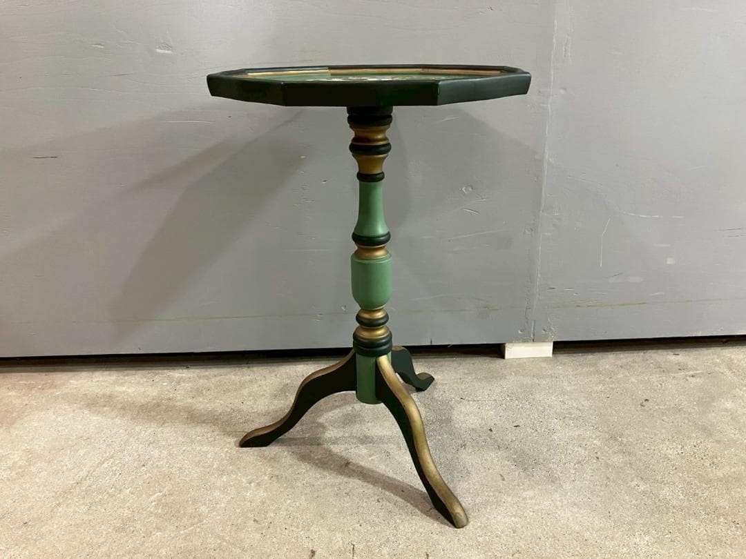 トールペイント サイドテーブル ナイトテーブル ワインテーブル 花台 RW85