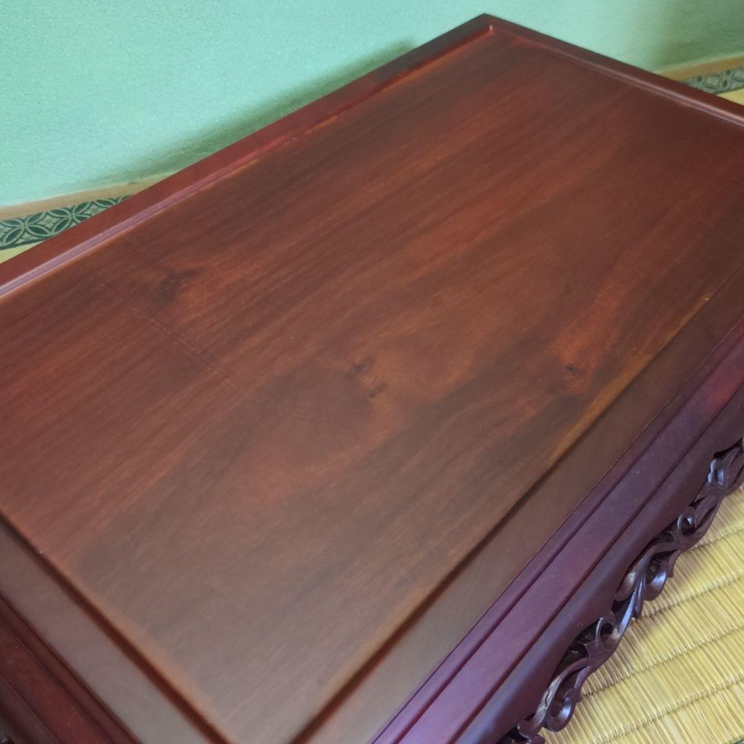 さっち、花台、唐木紫檀無垢、新品箱入り