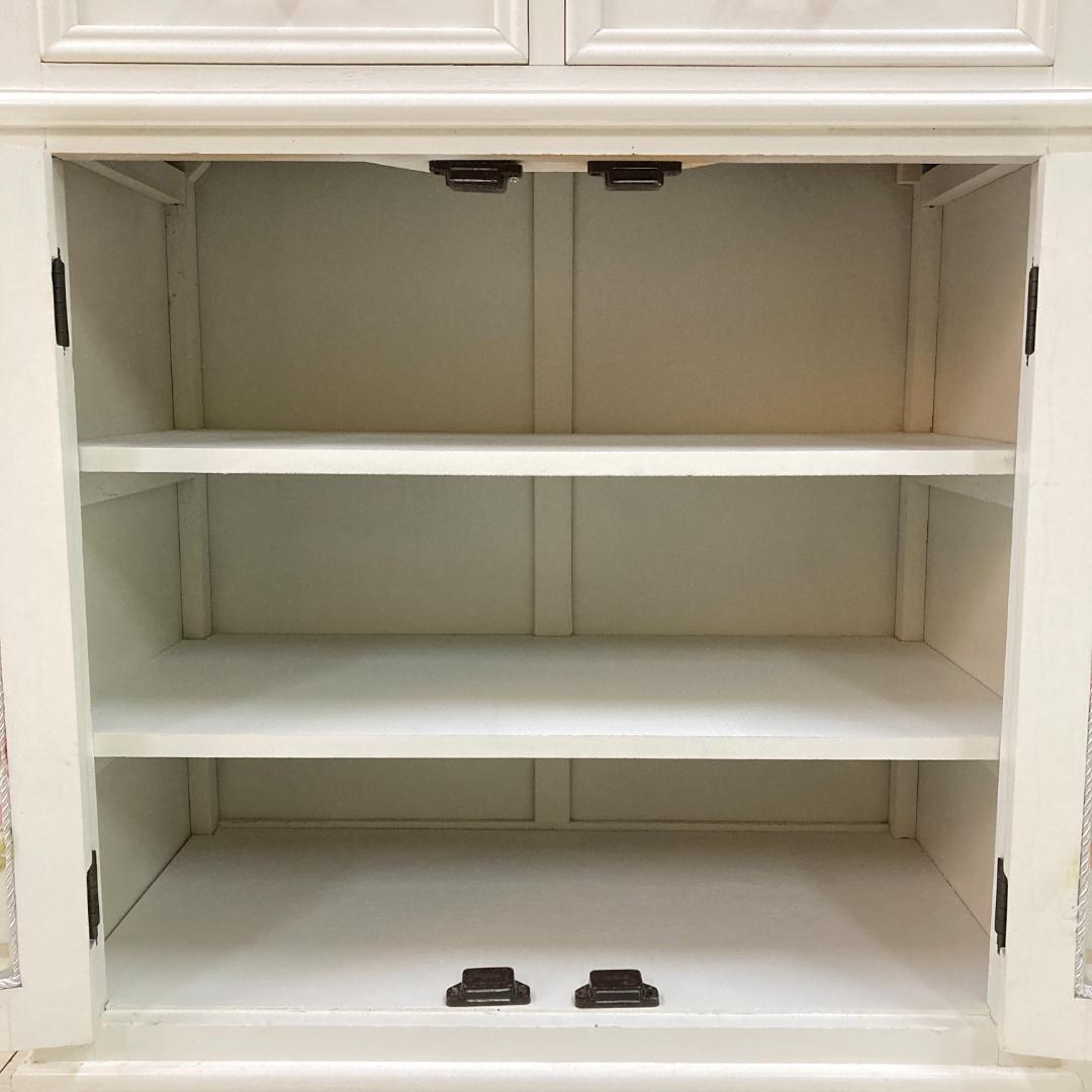 カトラリーキャビネット　ホワイトローズ　フレンチテイスト　姫家具