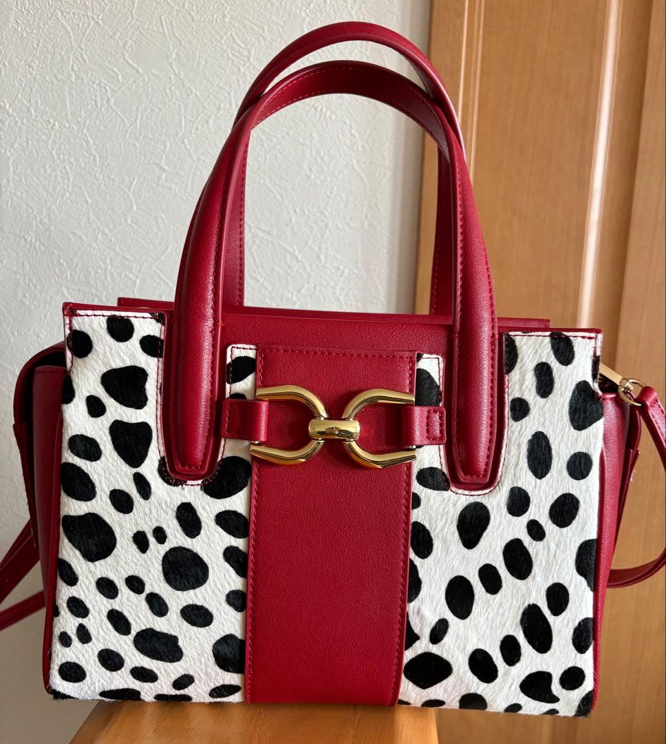 ダイアナ　Diana アニマル柄 ダルメシアン　ショルダーバッグ　ハンドバッグ