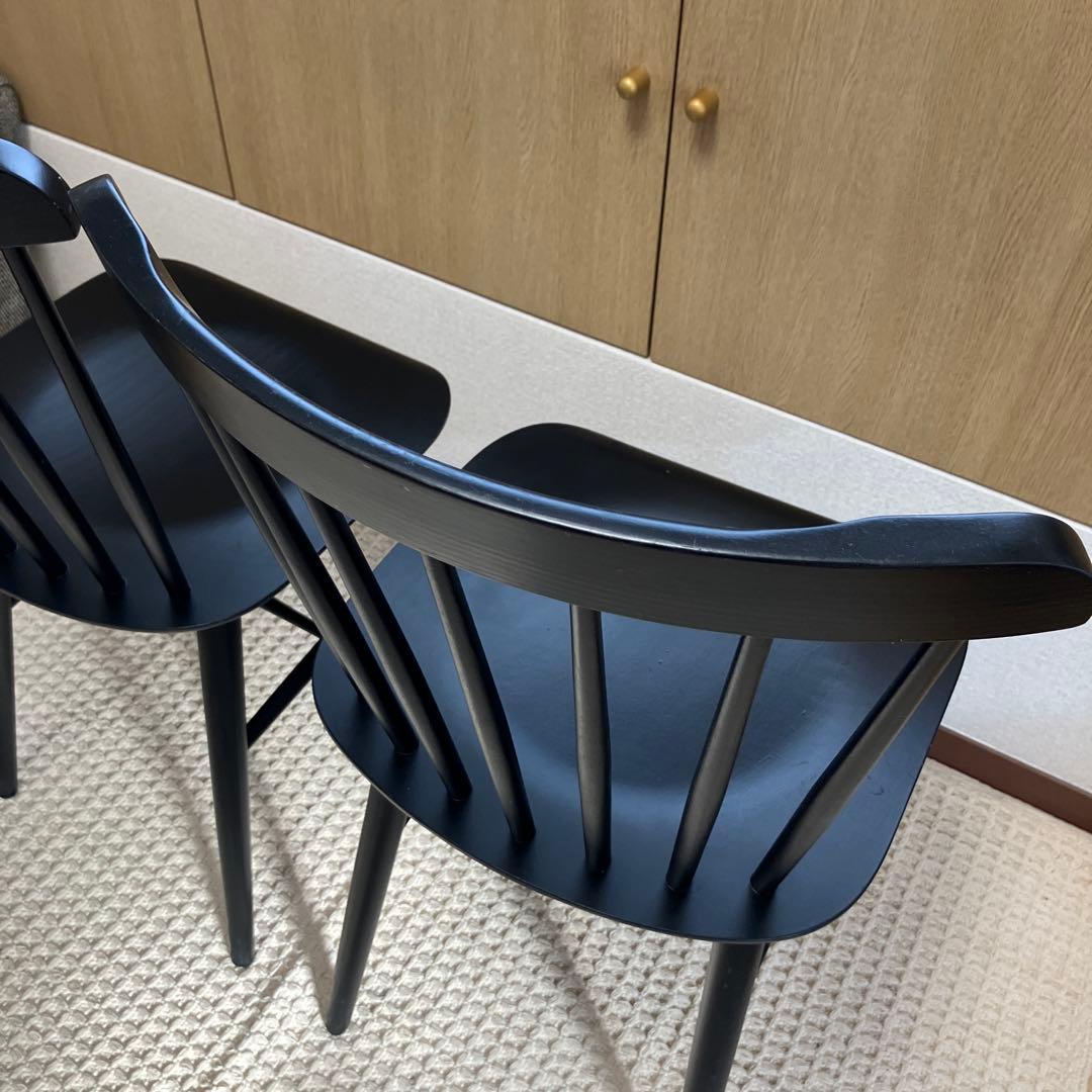 TON トーネット ウィンザーチェア 黒　ブラック　2脚セット①