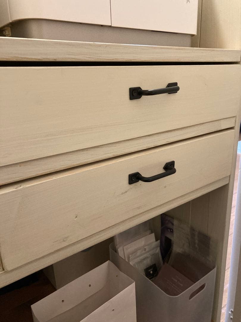 店舗用 レジカウンター 什器 木製 ガラスケース付き 幅95cm