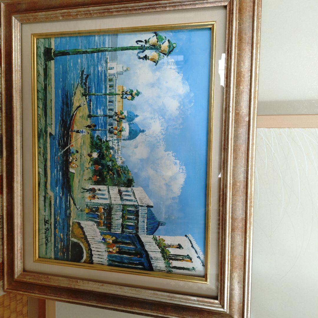 風景　油絵 　 作家サイン入り イタリア　ベネチア　ベニス とても素敵です。6F