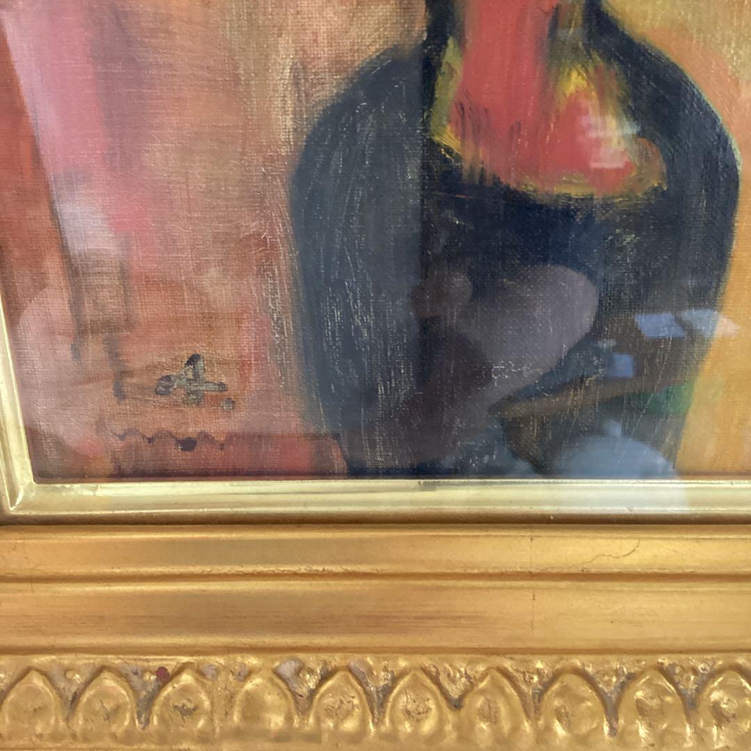 花　油彩画　アンティーク　値下げしました‼️