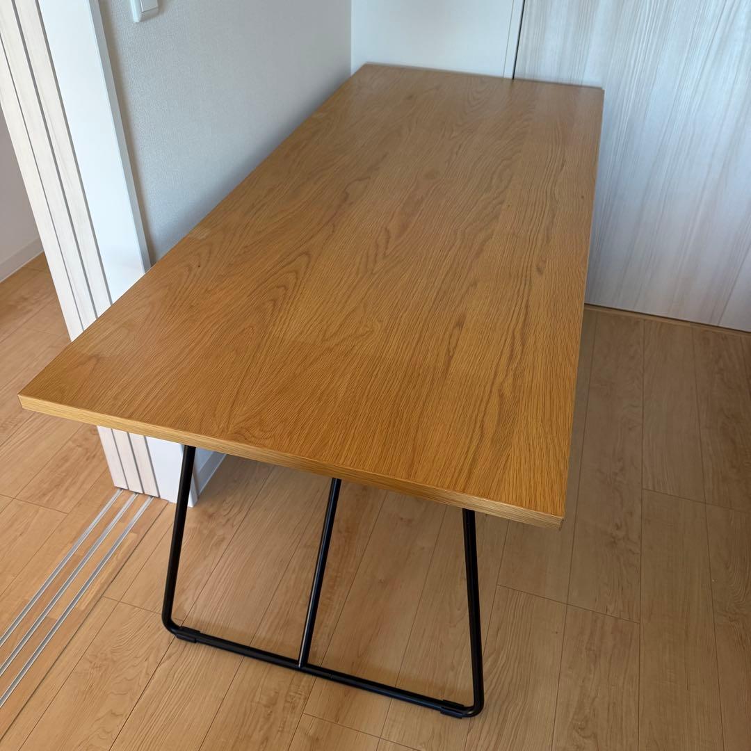 無印折り畳みテーブル W1600 オーク突板　引取限定