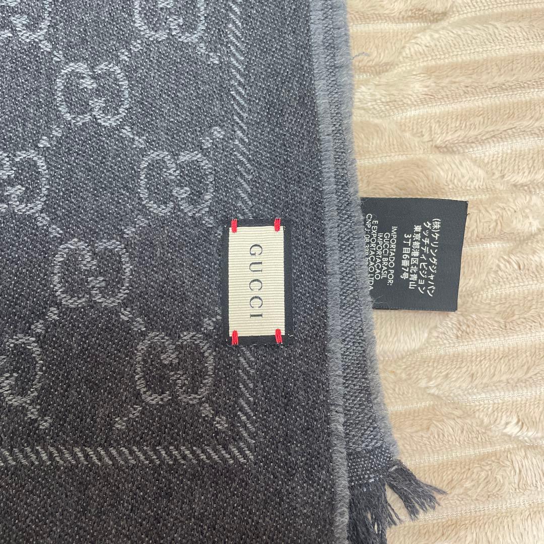 GUCCI GGパターン マフラー グレー