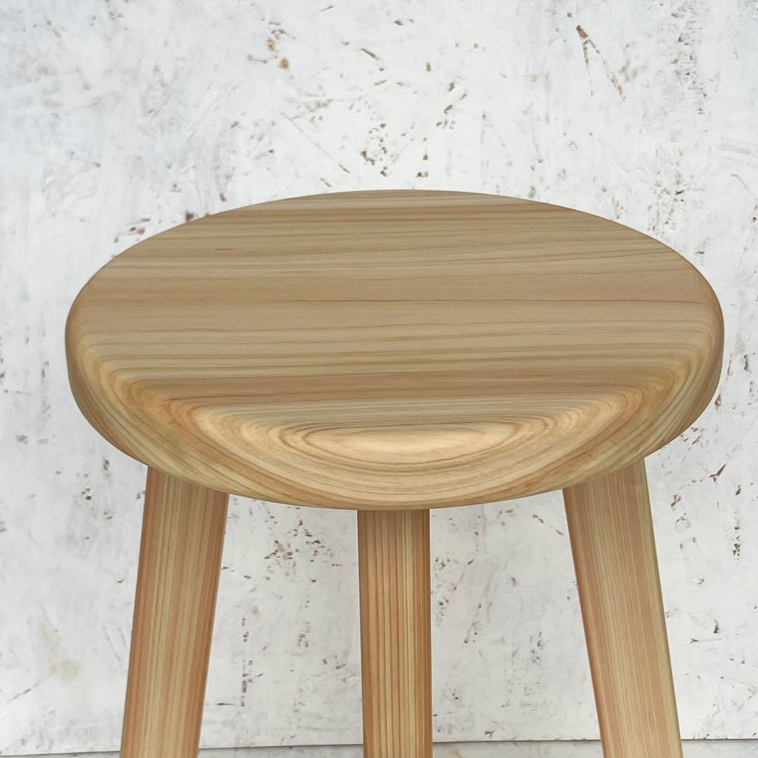 RRR　国産ひのき　丸椅子　木製スツール