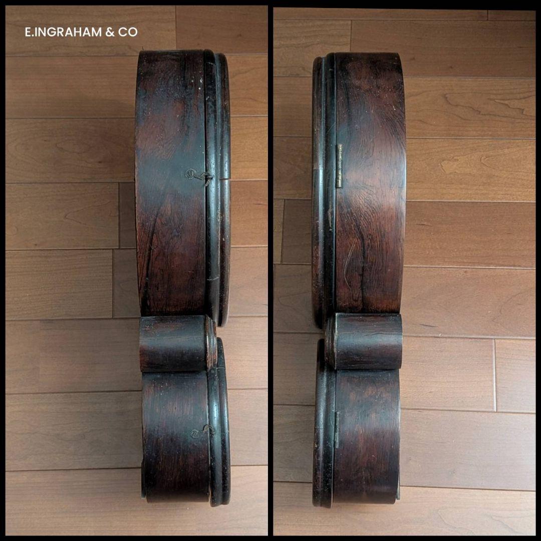 古時計　アンティーク掛時計　ダルマ掛時計 四つ丸　イングラハム　ゼンマイ掛時計