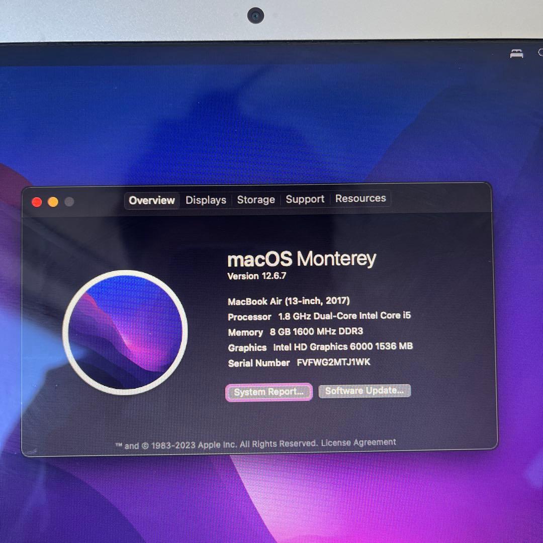 Apple MacBook air 2017 13 inchシルバー 本体