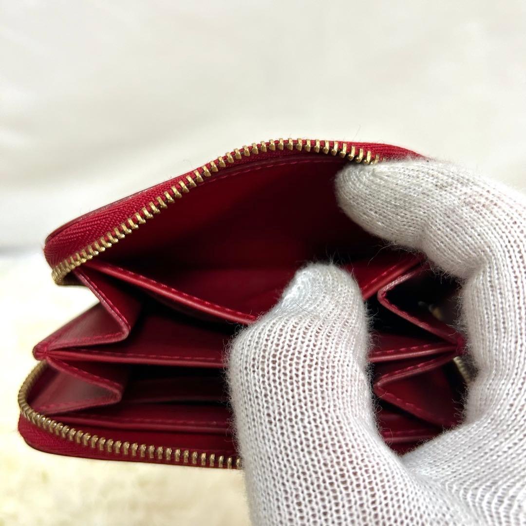 LV ルイヴィトン ヴェルニジッピーパス カードケース 小銭入れ 小物　赤