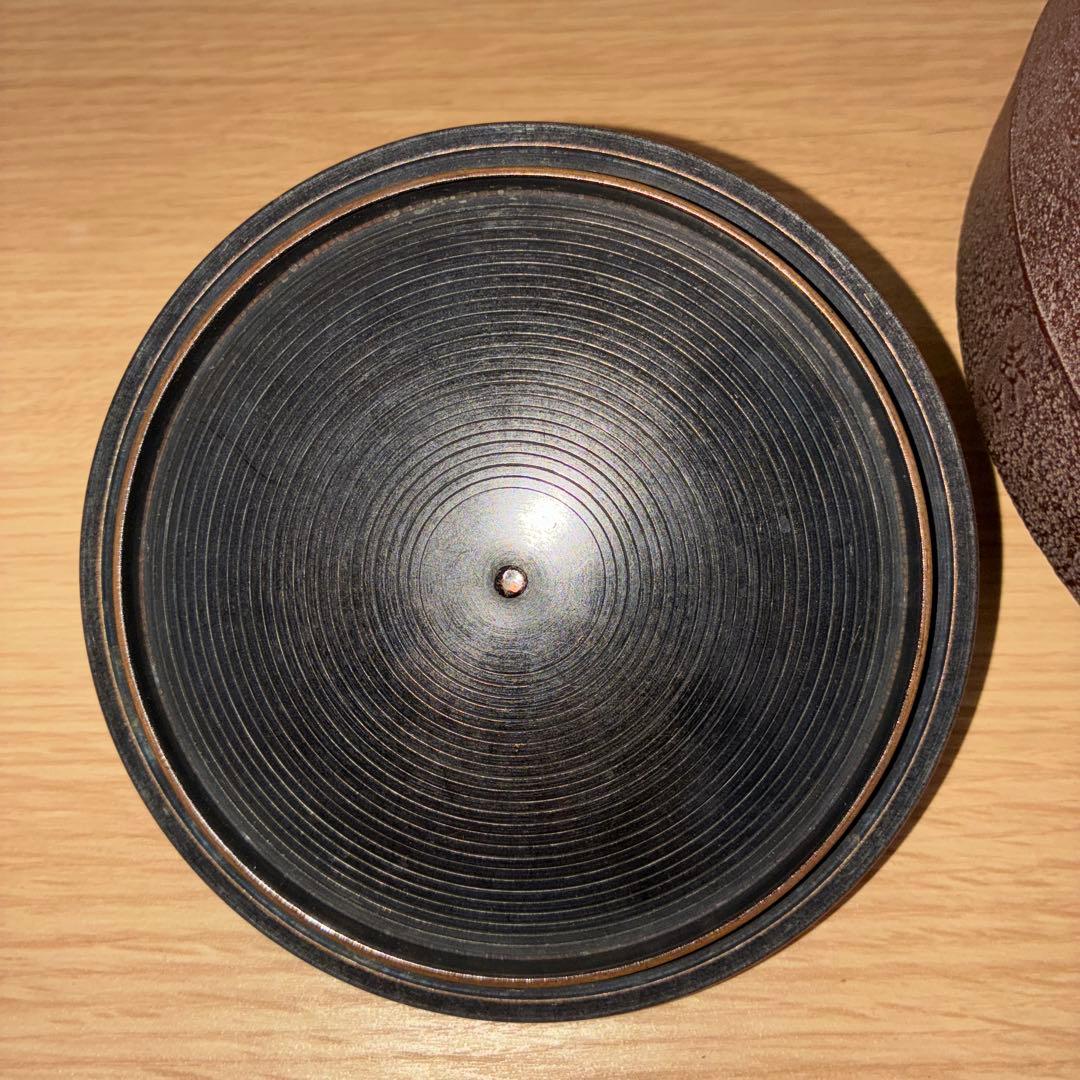 高橋敬典　筒釜　竹地紋