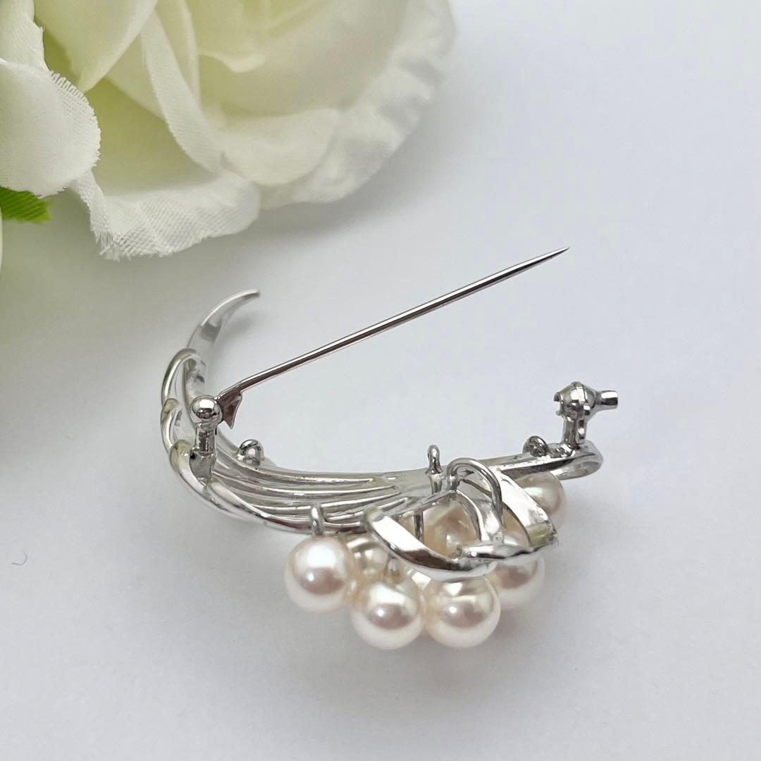 ☆美品☆タサキ　パール　シルバー　ブローチ