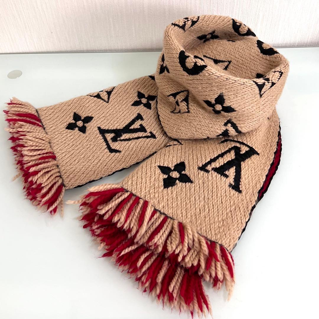 『美品』Louis Vuitton マフラー エシャルプロゴマニア デュオ
