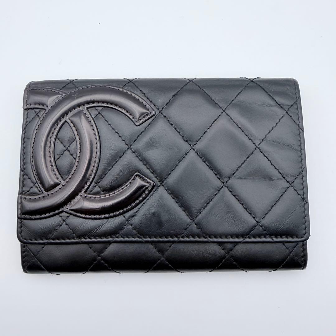 CHANEL シャネル 財布 カンボンライン 二つ折り 美品