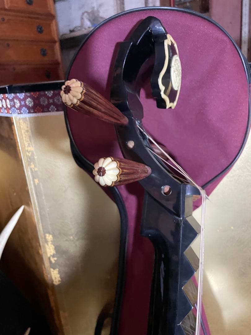 未使用保管品　中国琵琶　敦煌びわ　楽器　宮廷楽器 撥弦楽器