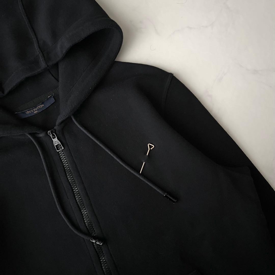 ルイヴィトン ダブルフェイス フルジップパーカー ブラック 黒 S 2021年製