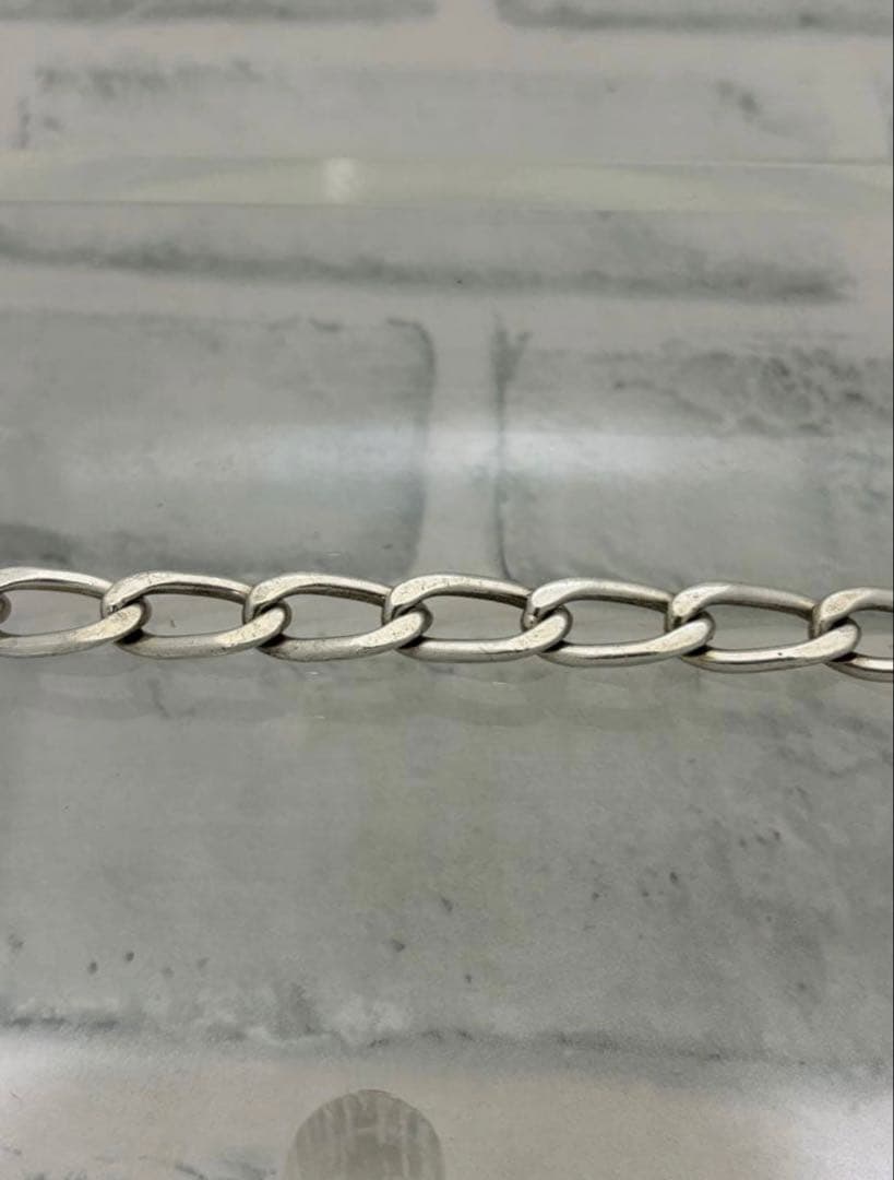 ヴィンテージ　メキシカンジュエリー　フィガロチェーン　ブレスレット　33g