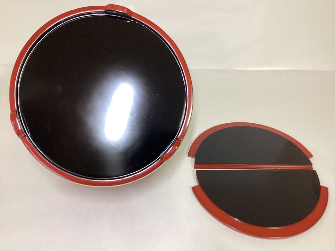 手桶水指 朱 塗師 陽斎 木箱入 茶道具 古物品