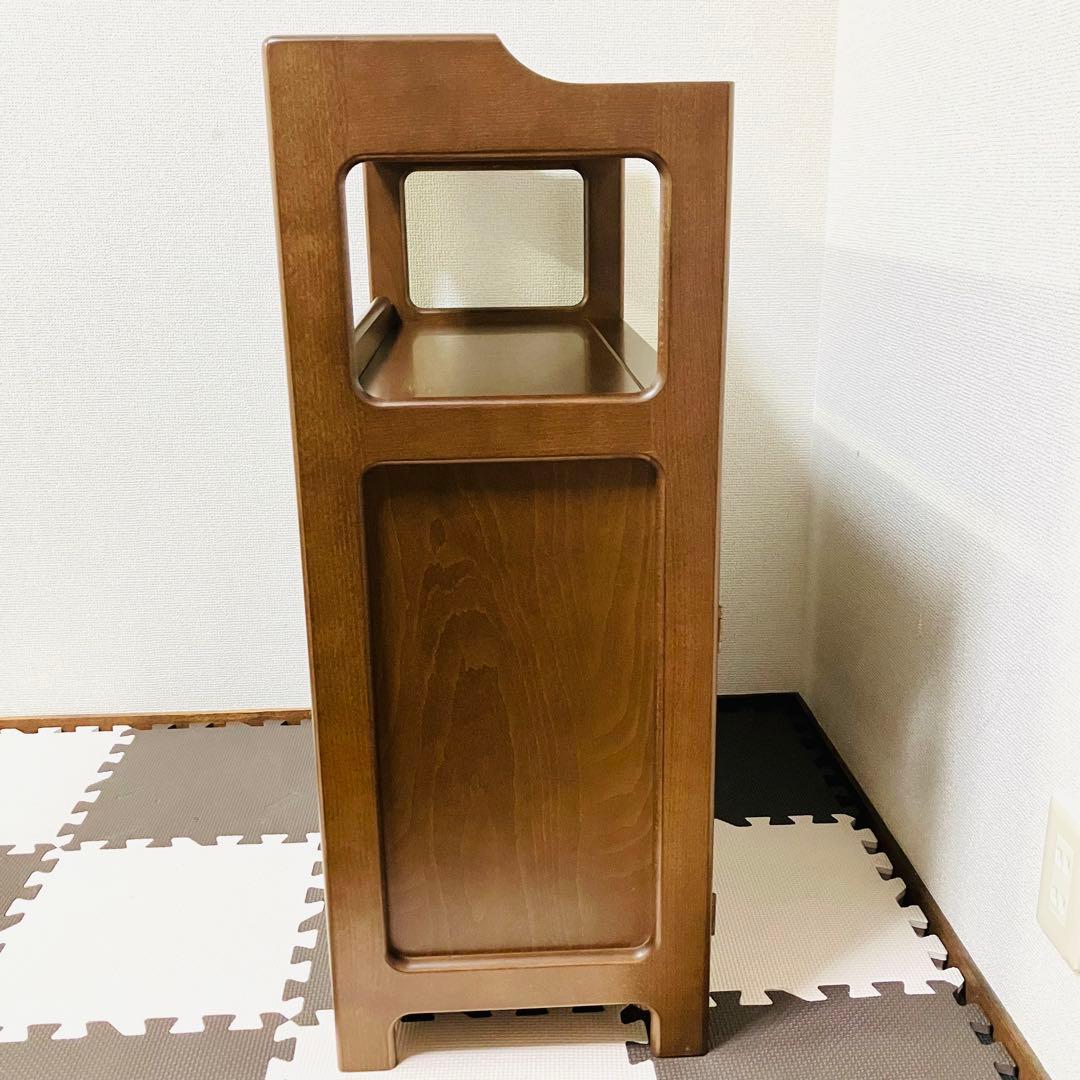 Karimoku カリモク家具 木製 電話台 キャビネット 飾り棚 美品 レア