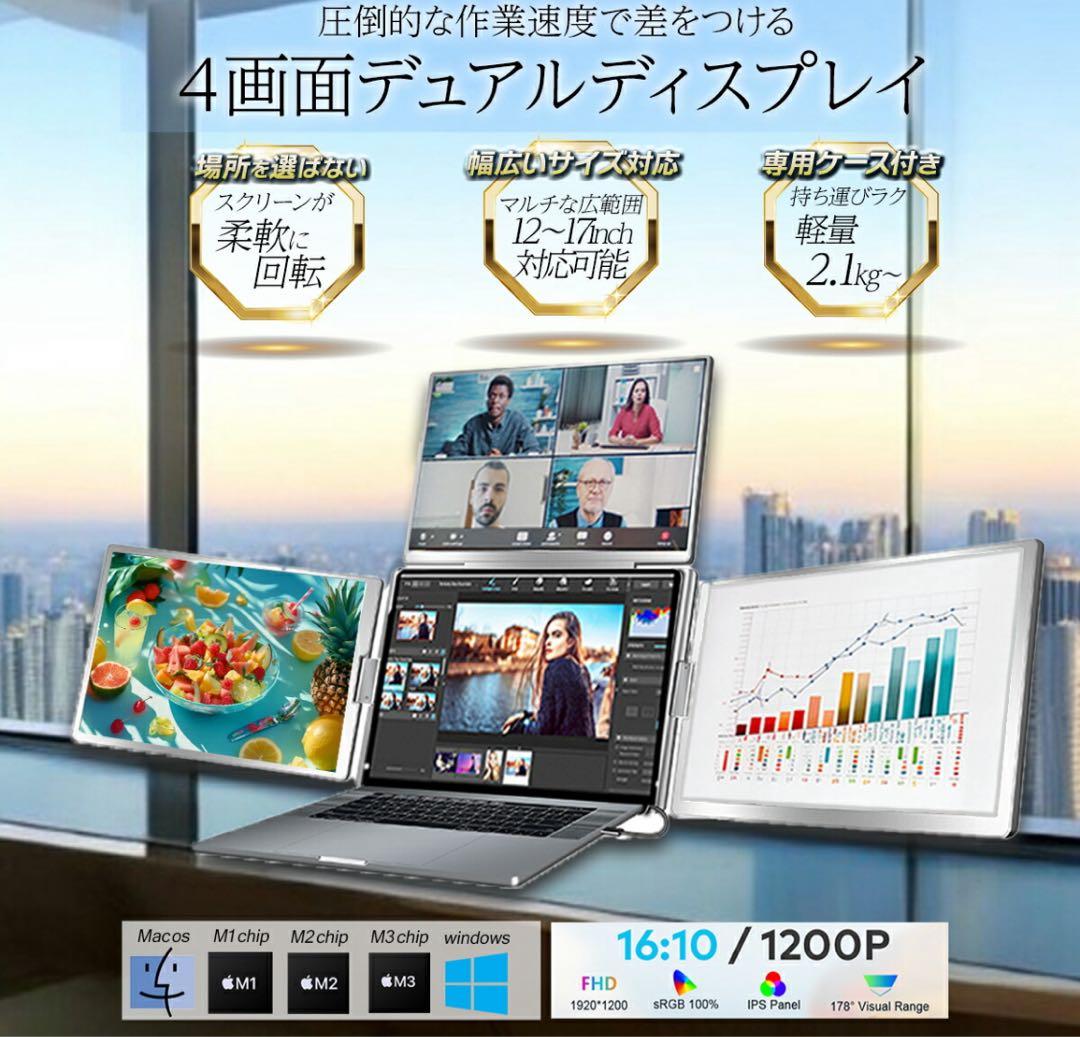 Quad780 14インチ4画面モバイルモニター