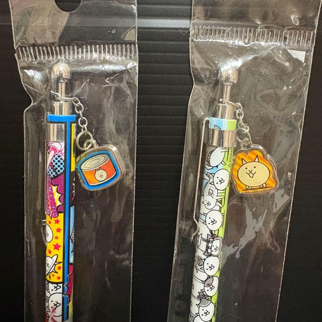 希少【新品】 にゃんこ大戦争マスコット付きシャーペン　0.5mm レトロ