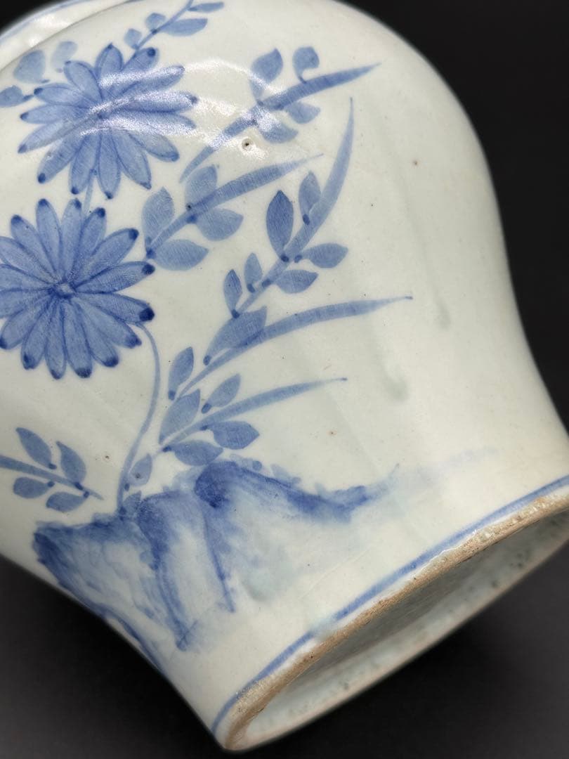 李朝？分院？染付　壺　花瓶　花入　時代物　工芸