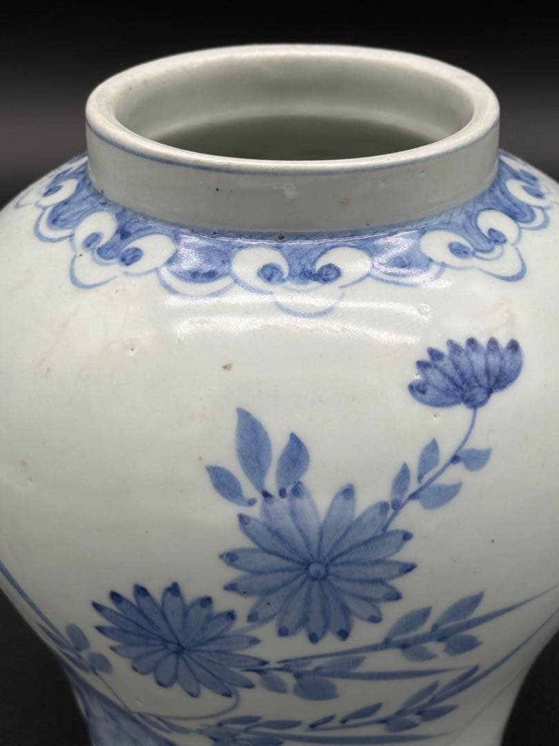 李朝？分院？染付　壺　花瓶　花入　時代物　工芸