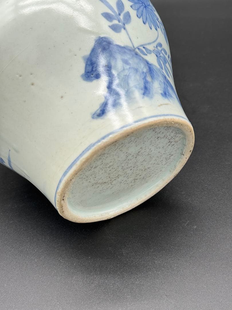 李朝？分院？染付　壺　花瓶　花入　時代物　工芸