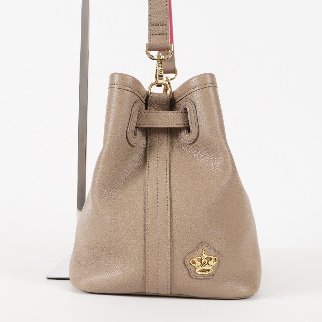 【未使用✨】ADMJ ショルダーバッグ レザー 南京錠チャーム付き グレージュ