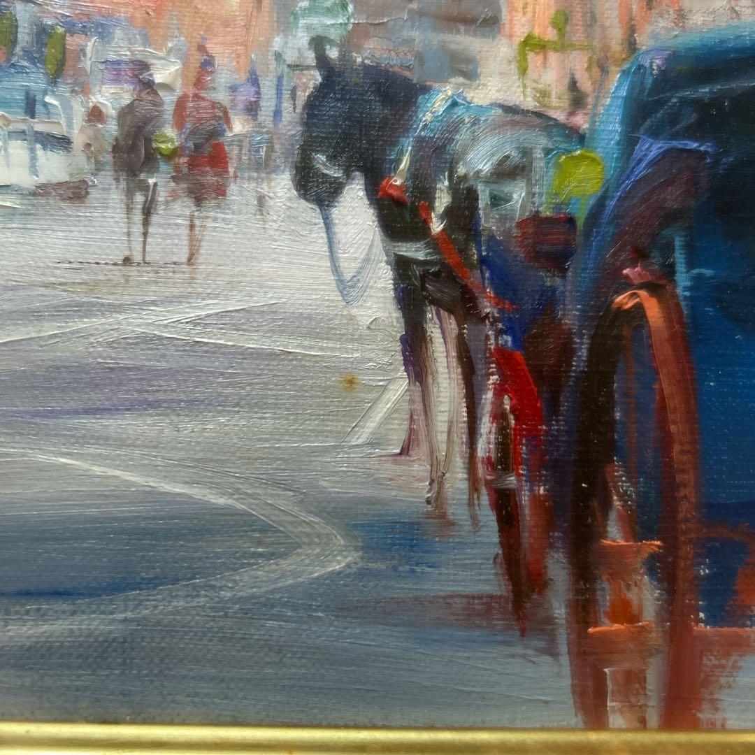 値下げ「ローマの朝」 一線美術協会　後藤弘画伯のローマの朝の街並みを描いた油彩画