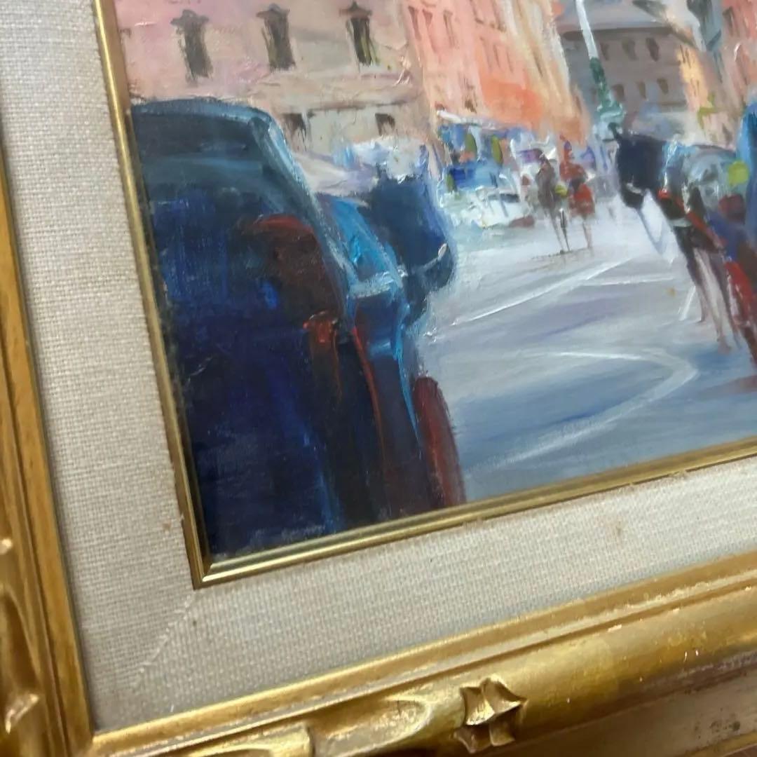 値下げ「ローマの朝」 一線美術協会　後藤弘画伯のローマの朝の街並みを描いた油彩画
