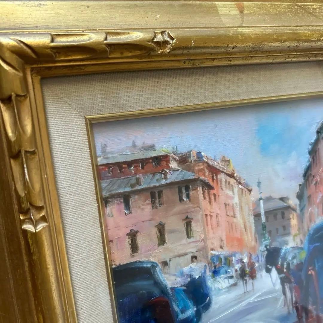 値下げ「ローマの朝」 一線美術協会　後藤弘画伯のローマの朝の街並みを描いた油彩画