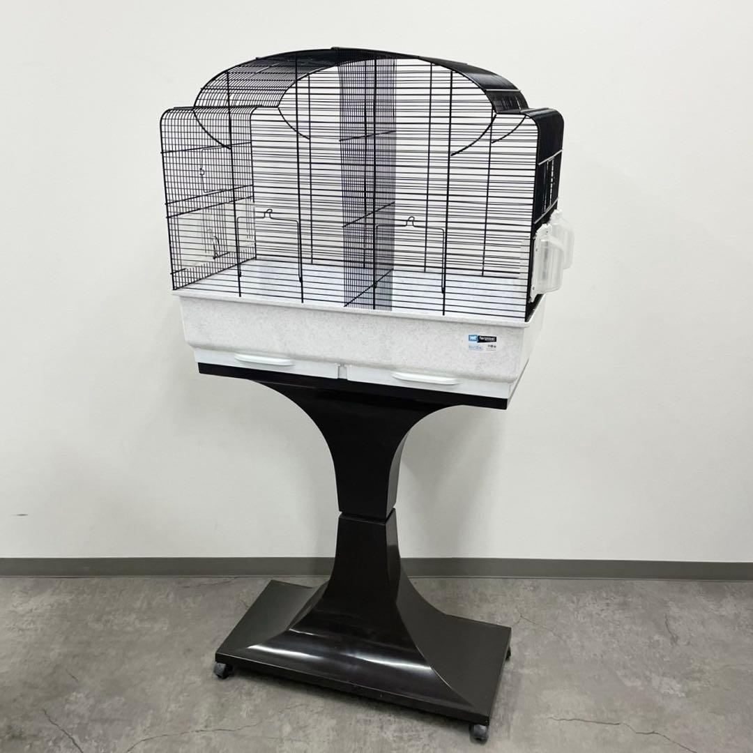 ferplast birds ファープラスト鳥籠 台付 鳥かご ペット用品 黒