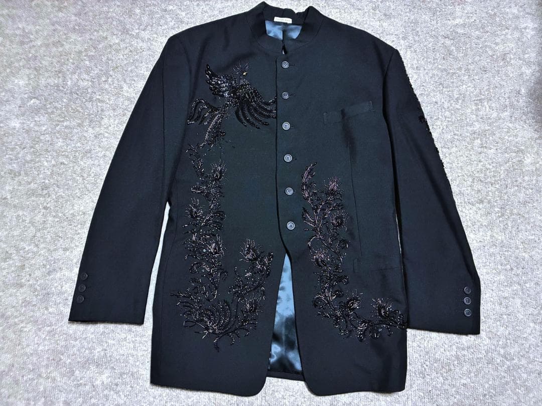 ◆FICCE UOMO ヨシユキコニシ ビーズ装飾マオカラ―ジャケット/美品◆